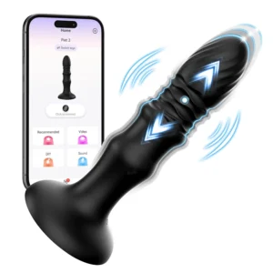 Wireless Bluetooth Anal Vibrator Vagina Stimulator Vibrating Massager APP Control Thrusting Dildo Butt Plug Sex Toys for Adult