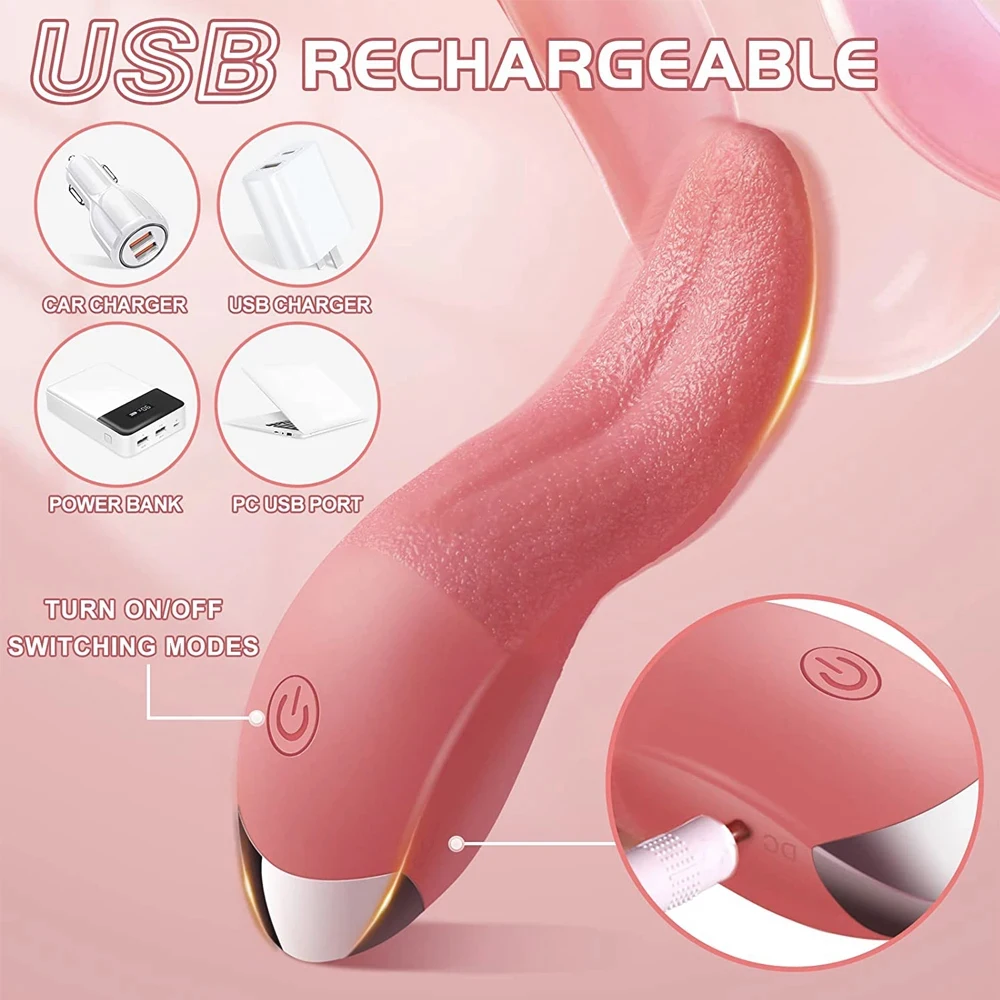 Tongue Licking G-Spot Vibrator for Women Powerful Clitoral Nipples Stimulator Massager Female Vagina Masturbator Erotic Sex Toys - Image 5