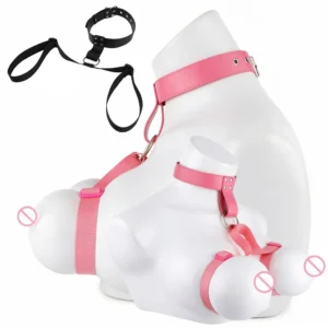LICKER Chest Restraint Harness Belt PU Leather And Webbing Bra Erotic Breast Bandage Chest Binder Breast Bondage Female Sex Toys