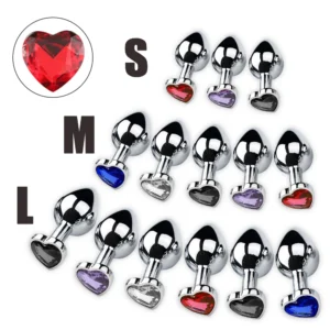 3 Size/set Metal Anal Plug Butt Plug Sex Toy Butt Toy For Women Men Couples Adult Game Masturbator Anal S/M/L Diamond Sex Shop