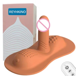 Cushion Style Female Dildo Vibrator Remote Control 10 Modes Clitoral Anal G-Spot Stimulator Female Masturbator Sex Toy for Woman